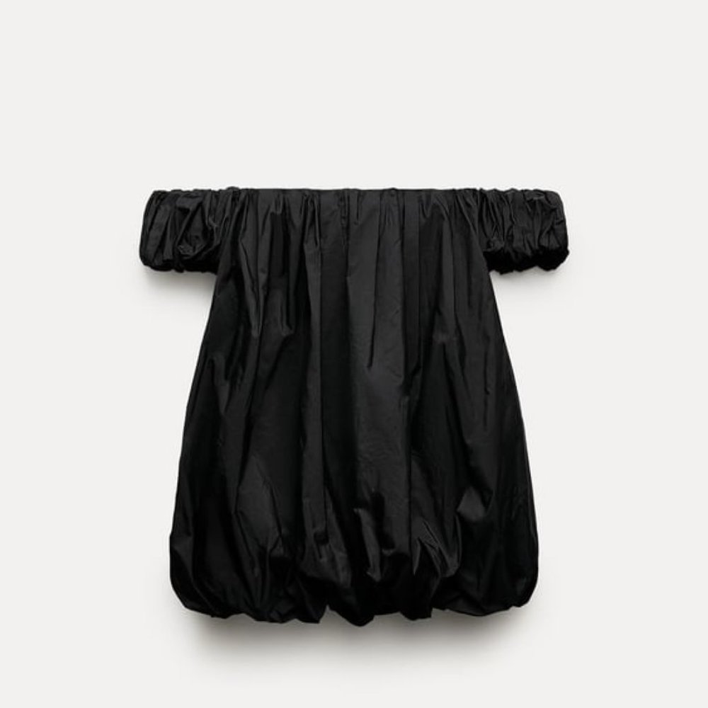 ZARA NWT VOLUMINOUS TAFFETA DRESS ZW COLLECTION SZ SMALL